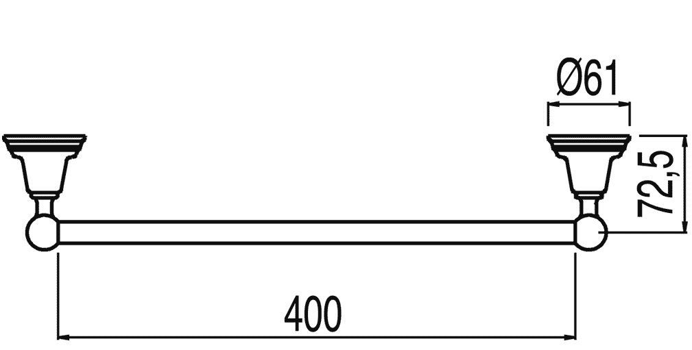 Полотенцедержатель Tres Clasic 02463601AC