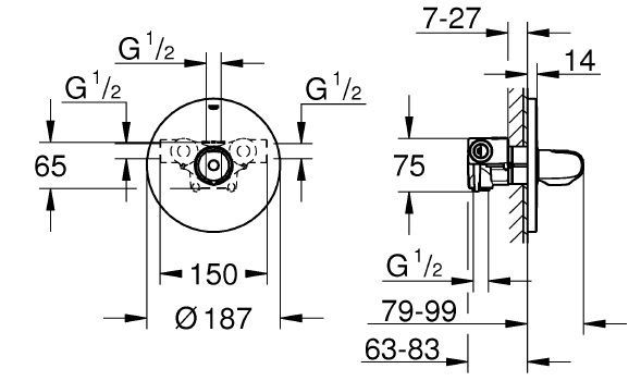 Термостат для ванны Grohe Grohtherm 1000 34573000