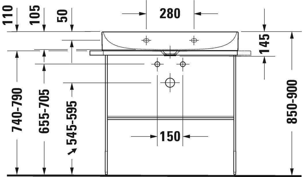 Умивальник Duravit DuraSquare 2353800071