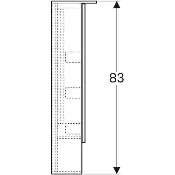 Зеркальный шкафчик Geberit Acanto 500.645.00.2