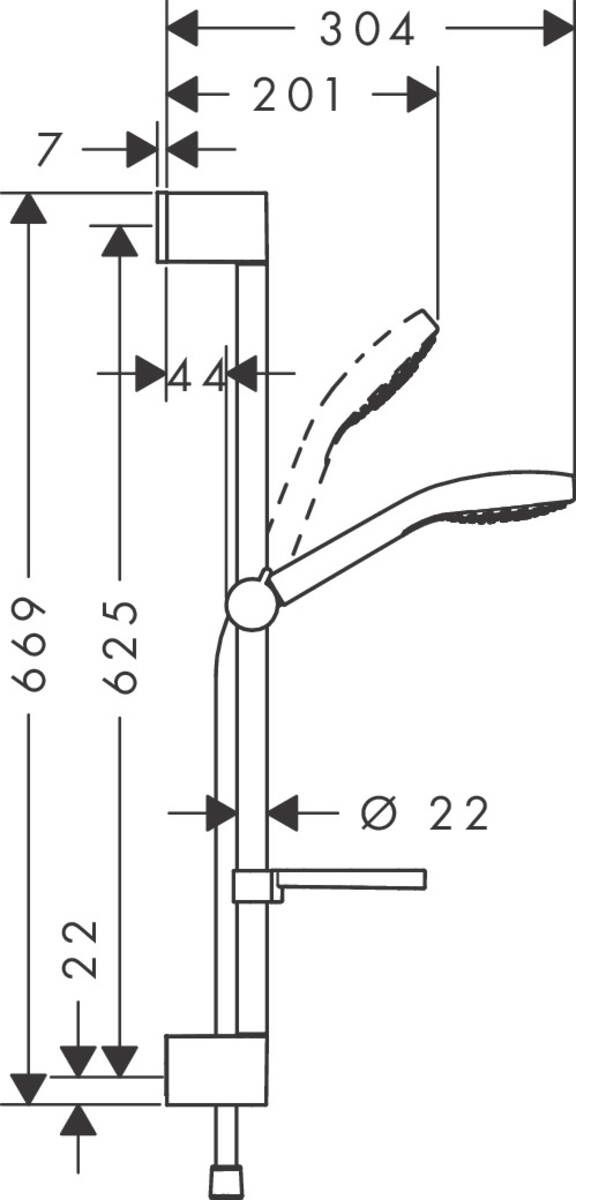 Душевой набор Hansgrohe Croma Select E Vario 110/650 1jet