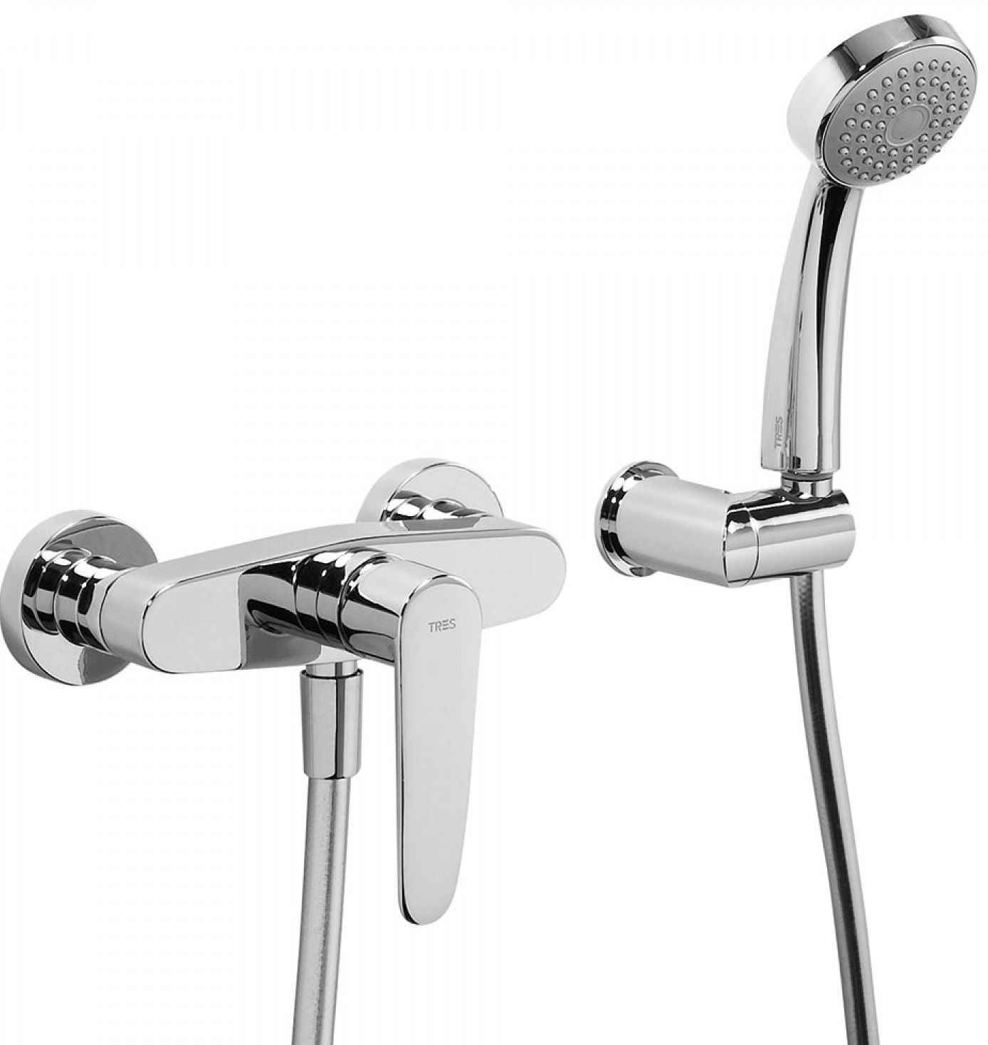 Набор: Змішувач з душовим набором Tres Flat 20416701