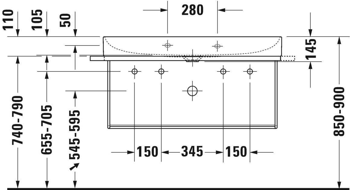 Умивальник Duravit DuraSquare 2353100043