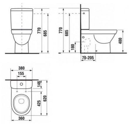 Унитаз напольный Jika Tigo H8242160002311