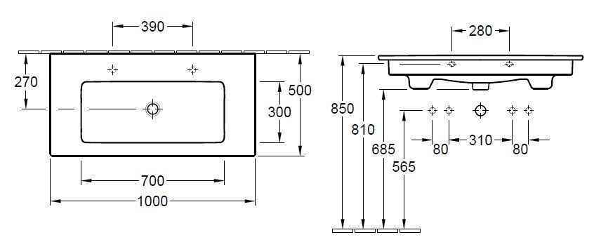 Підвісний умивальник Villeroy and Boch Venticello 4104AKR1