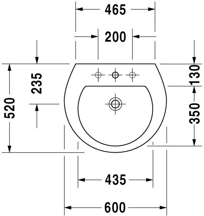 Подвесной умывальник Darling New Duravit 2621600030