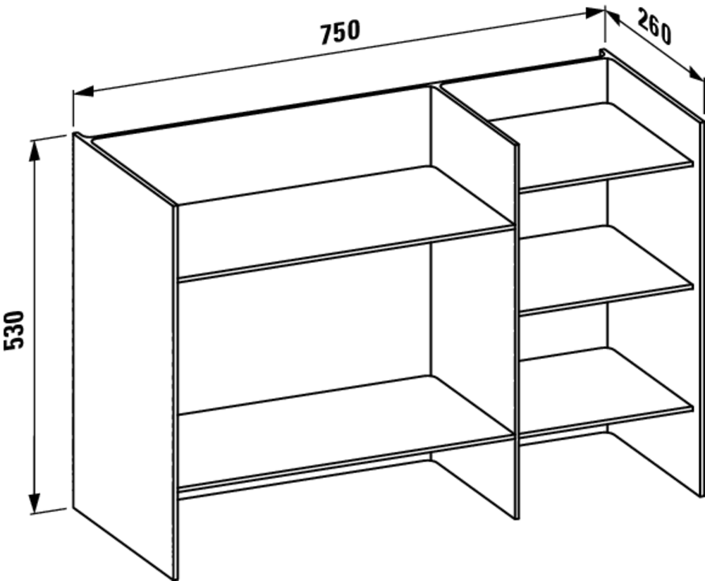 Стелаж з поличками Laufen Kartell H3893310820001