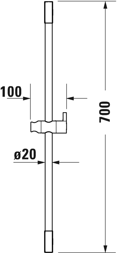 Штанга для душа 700 Duravit UV0600001000