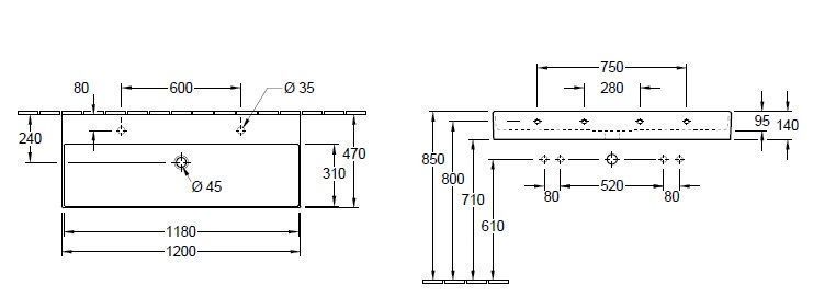 Подвесной умывальник Villeroy and Boch Memento 2.0 4A22C101