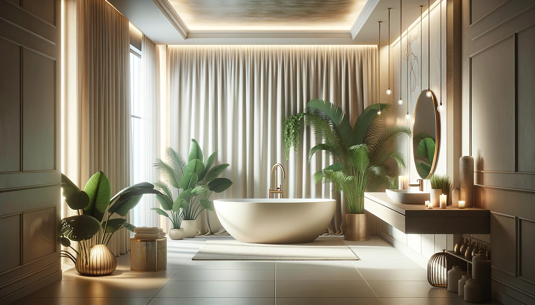 Отдельностоящая ванна — роскошь, окутывающая комфортом