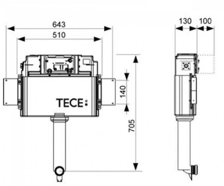 Смывной бачок Tece 9041008
