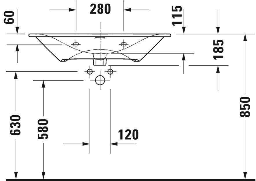 Умивальник Duravit Viu 2344830060