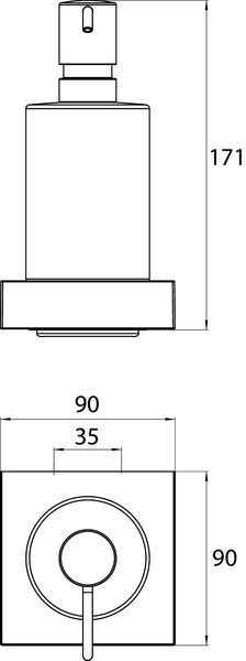 Дозатор для рідкого мила Emco Liaison 1821 001 02
