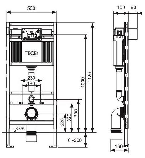 Инсталляция для унитаза TECEbase