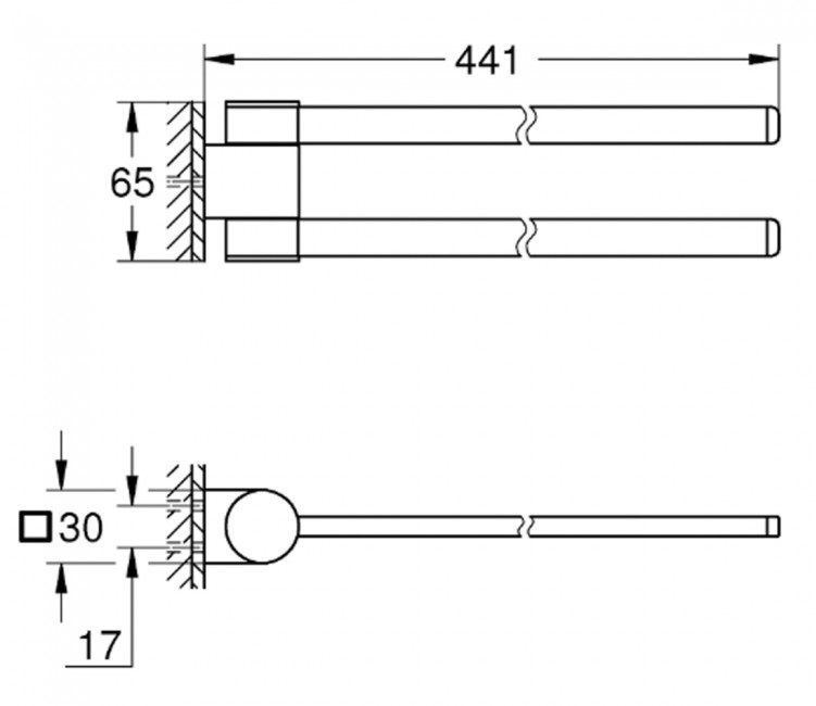 Полотенцержатель Grohe Selection 41063AL0