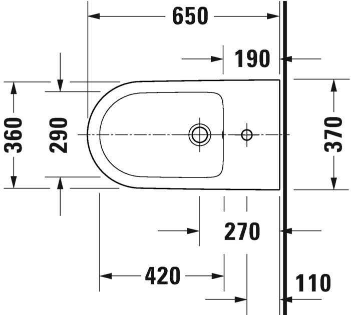 Біде підлогове Duravit D-Neo 2294100000