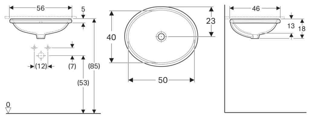 Умивальник Geberit Variform 500.753.01.2