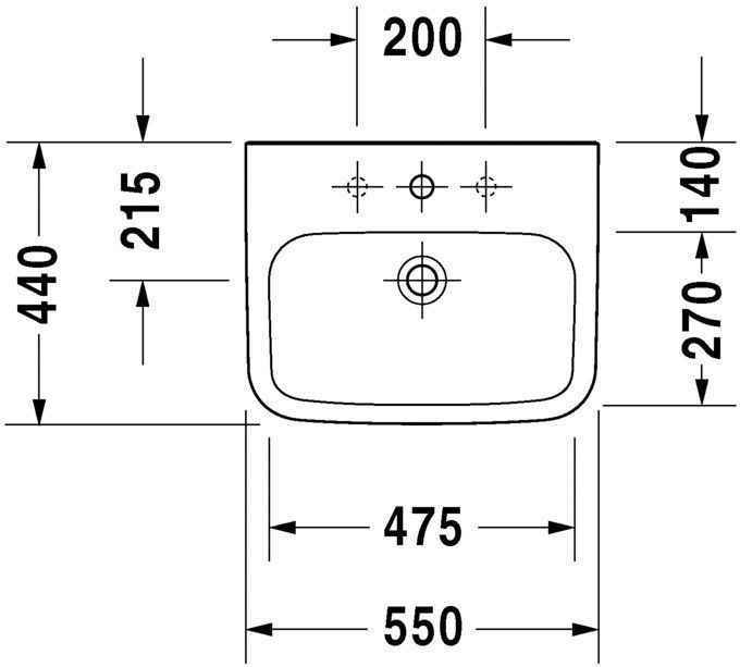 Умивальник Duravit DuraStyle 2324550070