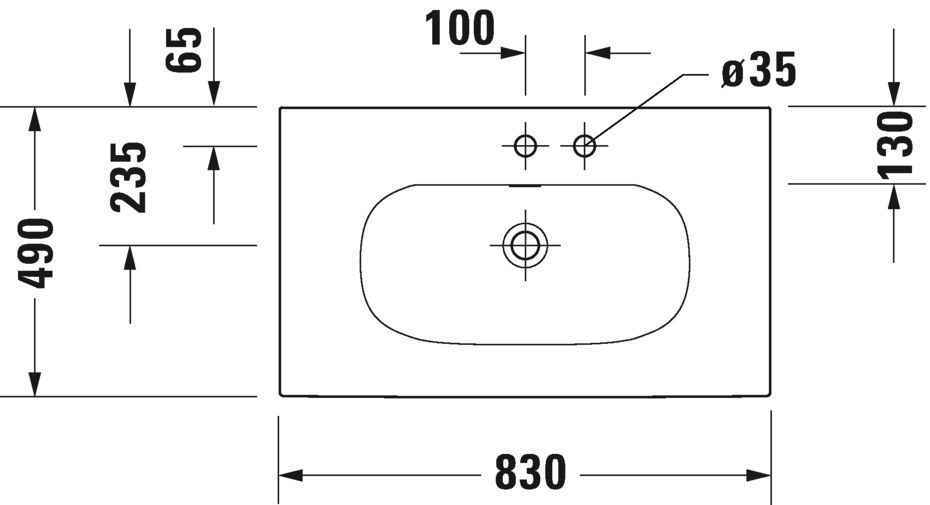 Умивальник Duravit Viu 2344830060