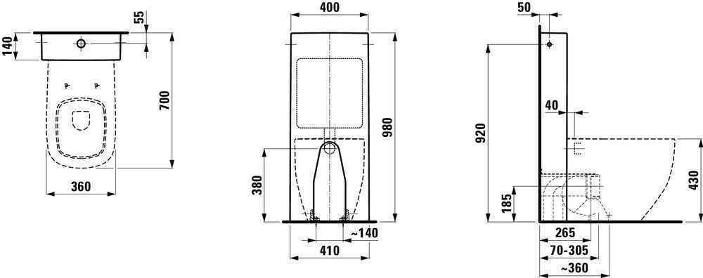 Бачок Laufen Palomba H8286607578821