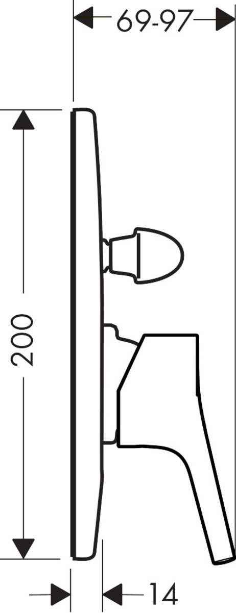 Змішувач для ванної Hansgrohe Talis S 72407000