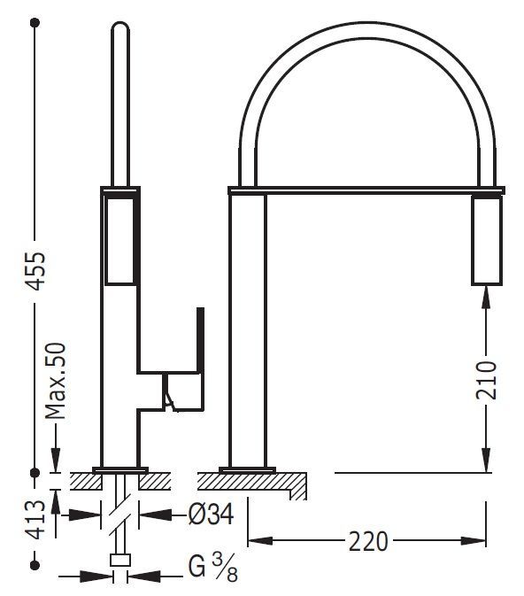 Смесители на кухню Tres 00648701BL
