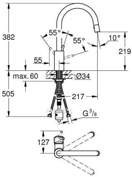 Змішувач для кухні Grohe Concetto 31483001