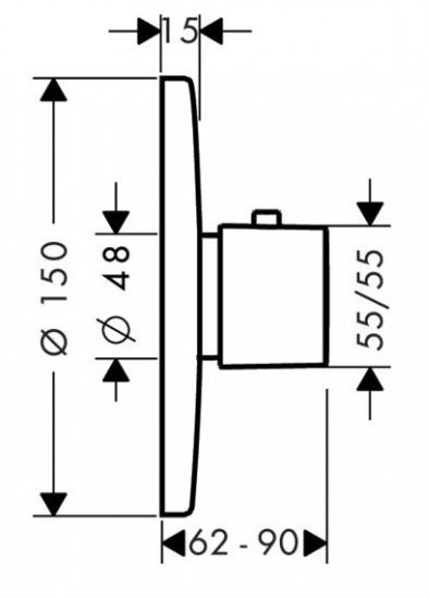 Термостат Hansgrohe Ecostat Highflow 31571000