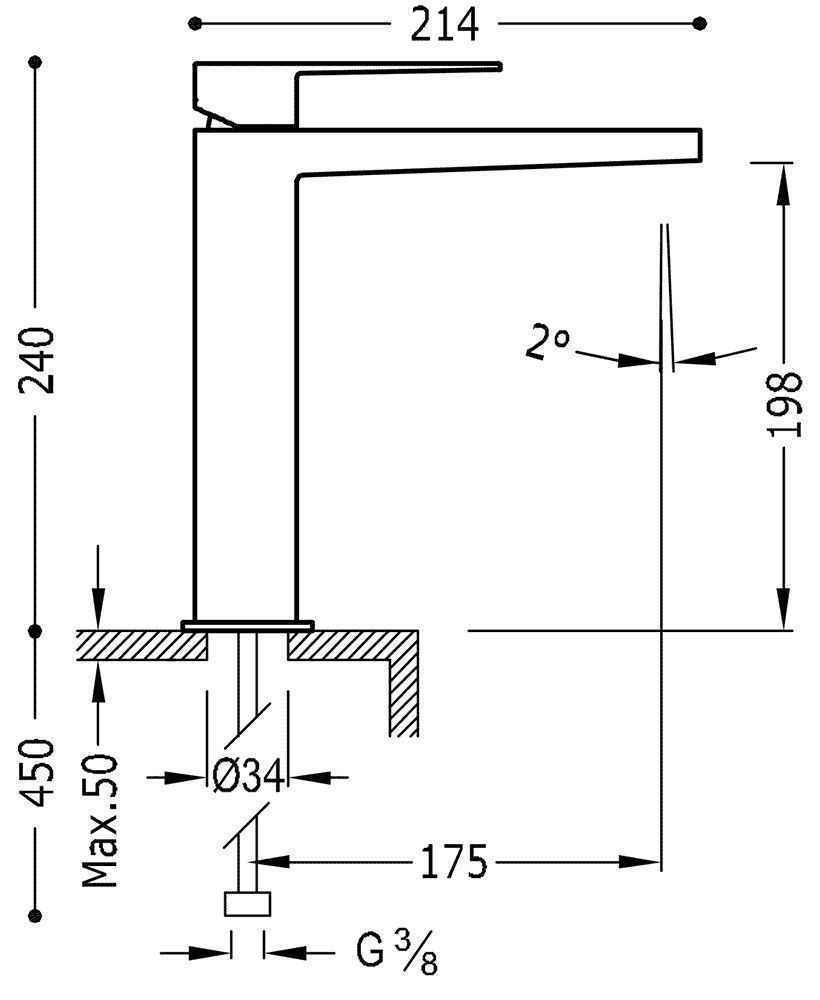 Змішувачі на раковину Tres Slim 20210303OM