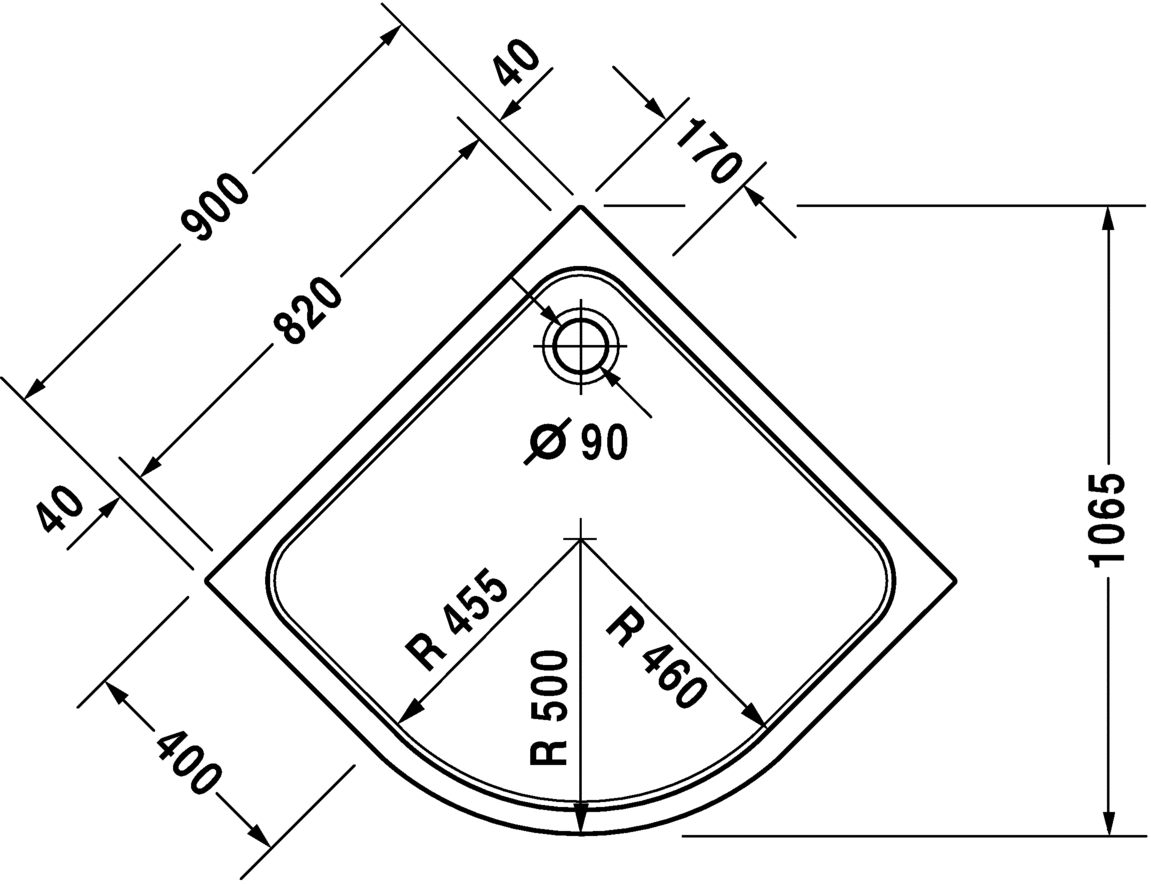 Поддон Duravit D-Code Antislip 720108000000001