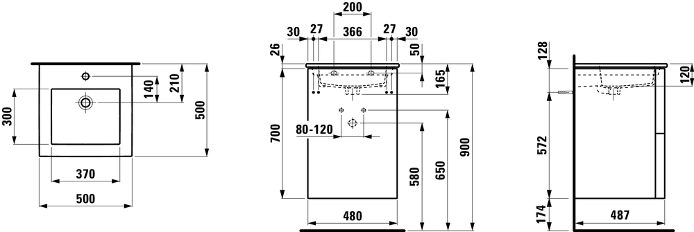 Тумба під раковину Laufen Kartell H8603316401041