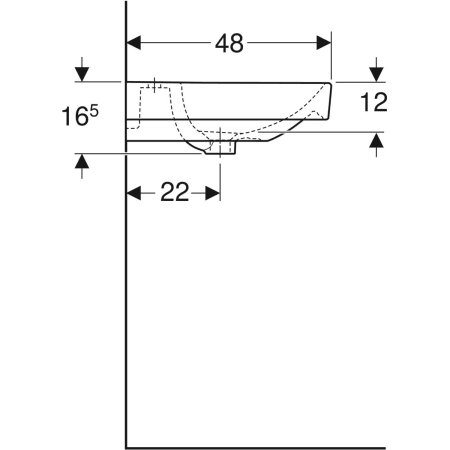 Умивальник подвійний Geberit Smyle Square 500.223.01.1