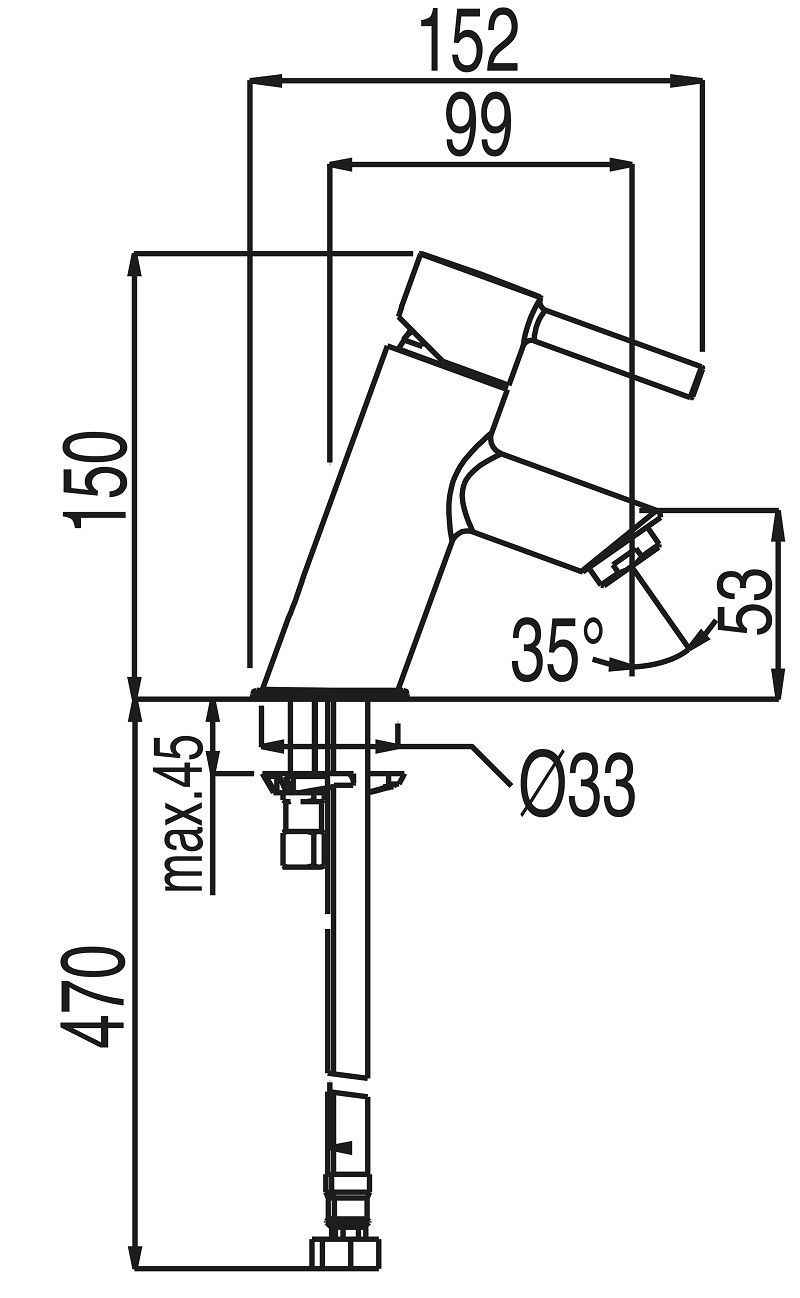 Змішувач для раковини Tres Alplus 20310301