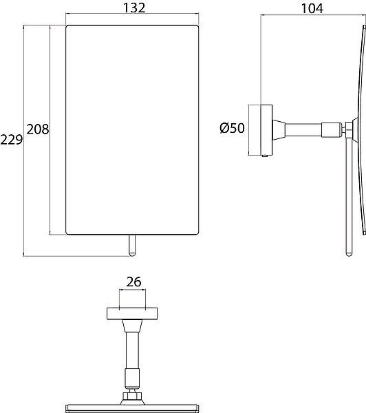 Косметическое зеркало Emco Round 1094 001 37