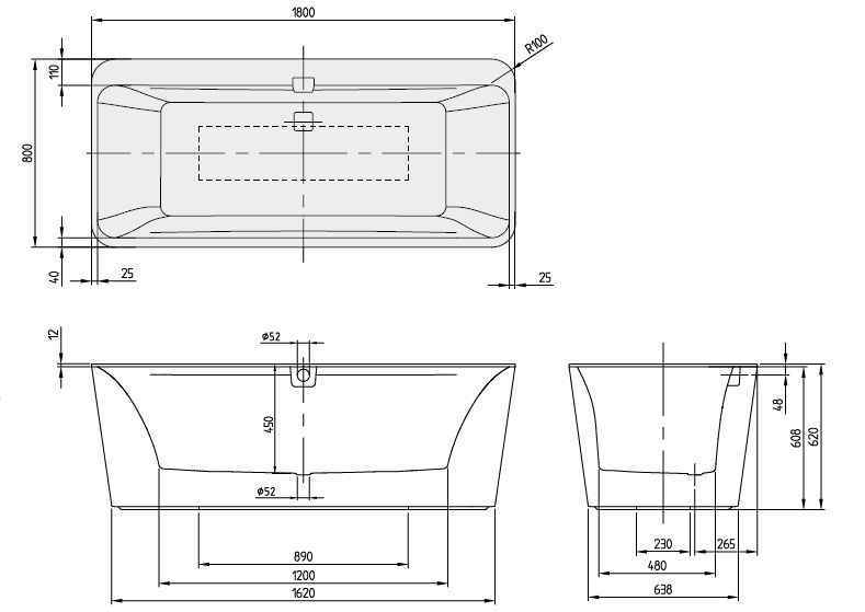 Ванна Villeroy&Boch Squaro Edge 12 UBQ180SQE7PDT1V-RW