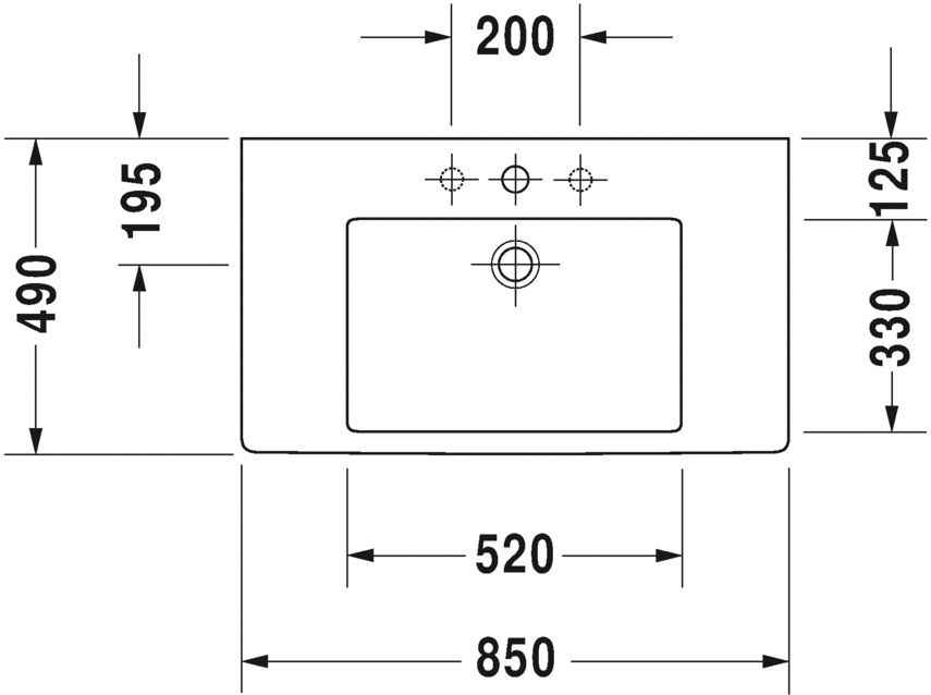 Умивальник Duravit Vero 0329850000