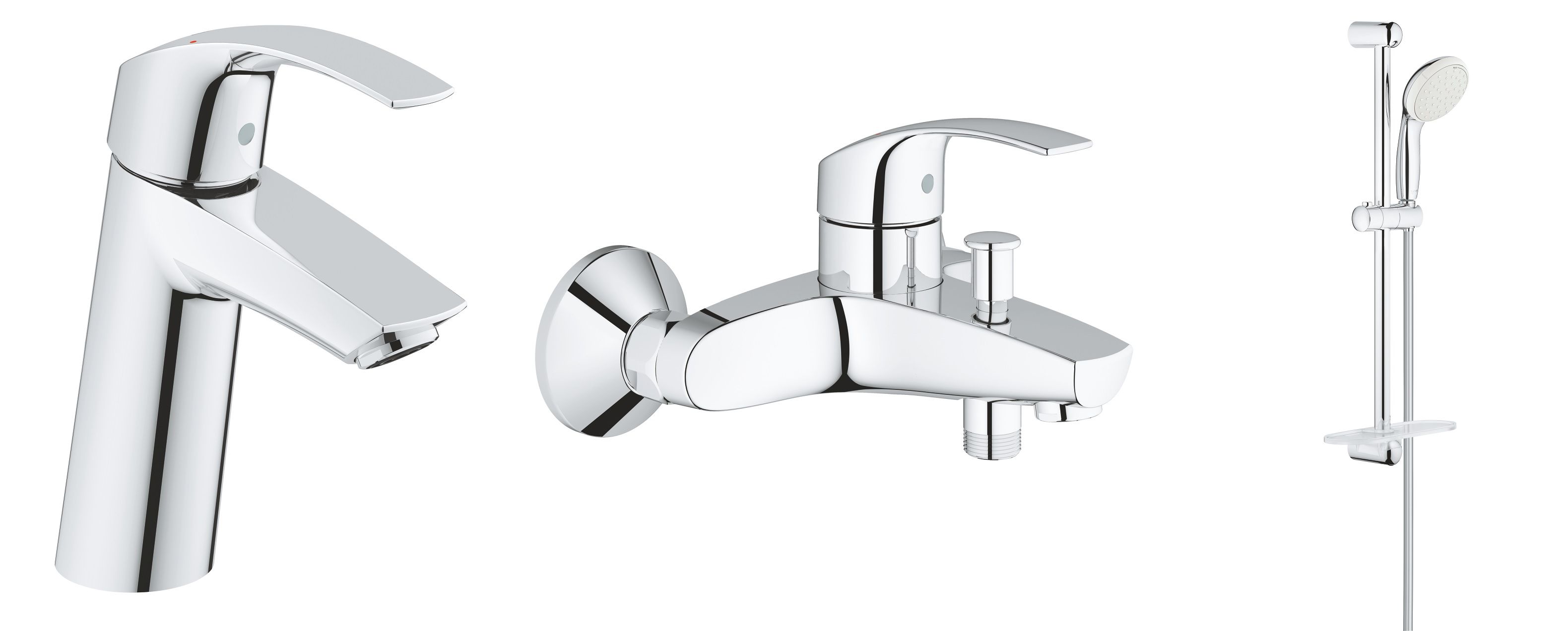Набор для ванны с душевой стойкой Grohe Eurosmart 123246M