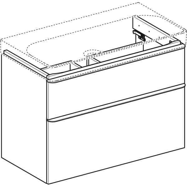Шкафчик под умывальник Geberit Smyle Square 500.354.JK.1