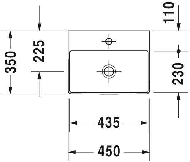 Умивальник Duravit DuraSquare 0732450079