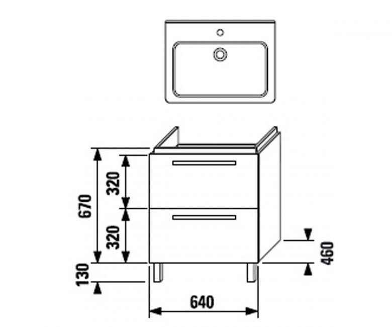 Тумба під умивальник  Cubito Jika H4501291725001