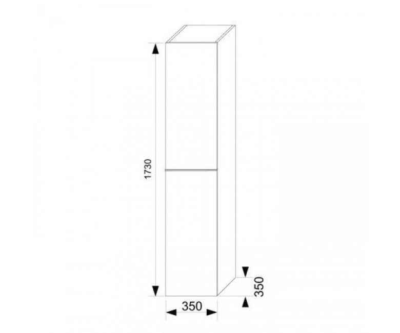 Пенал Jika Pure H4559521745001 (правосторонній)