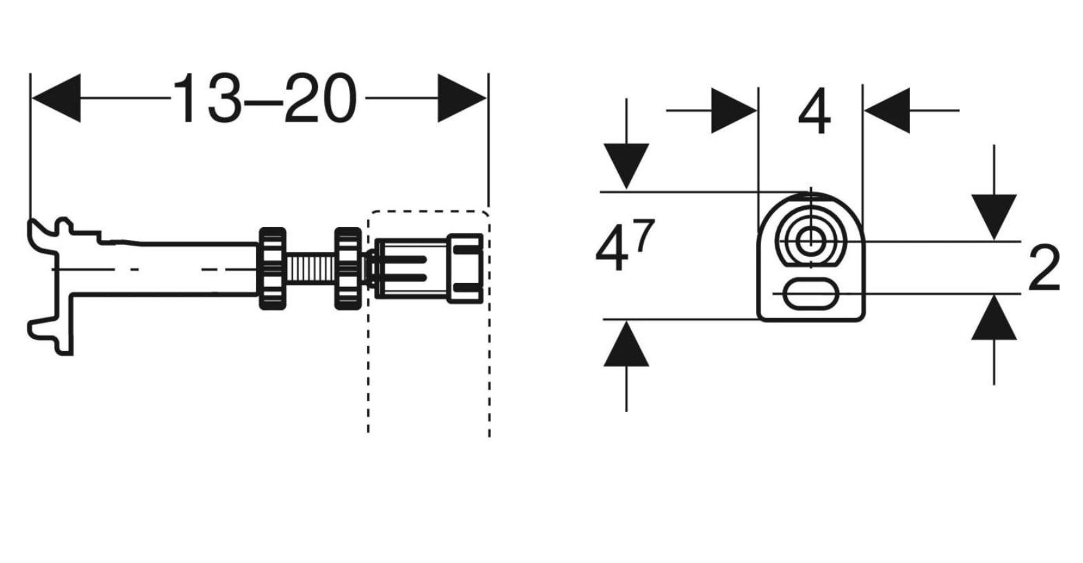 Duofix Комплект кріплення до стіни для окремого монтажу