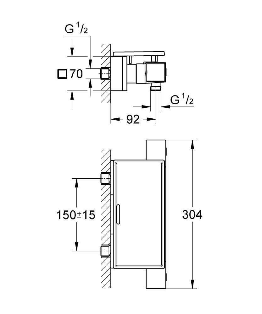 Термостат для душа Grohe Grohtherm Cube 34491000