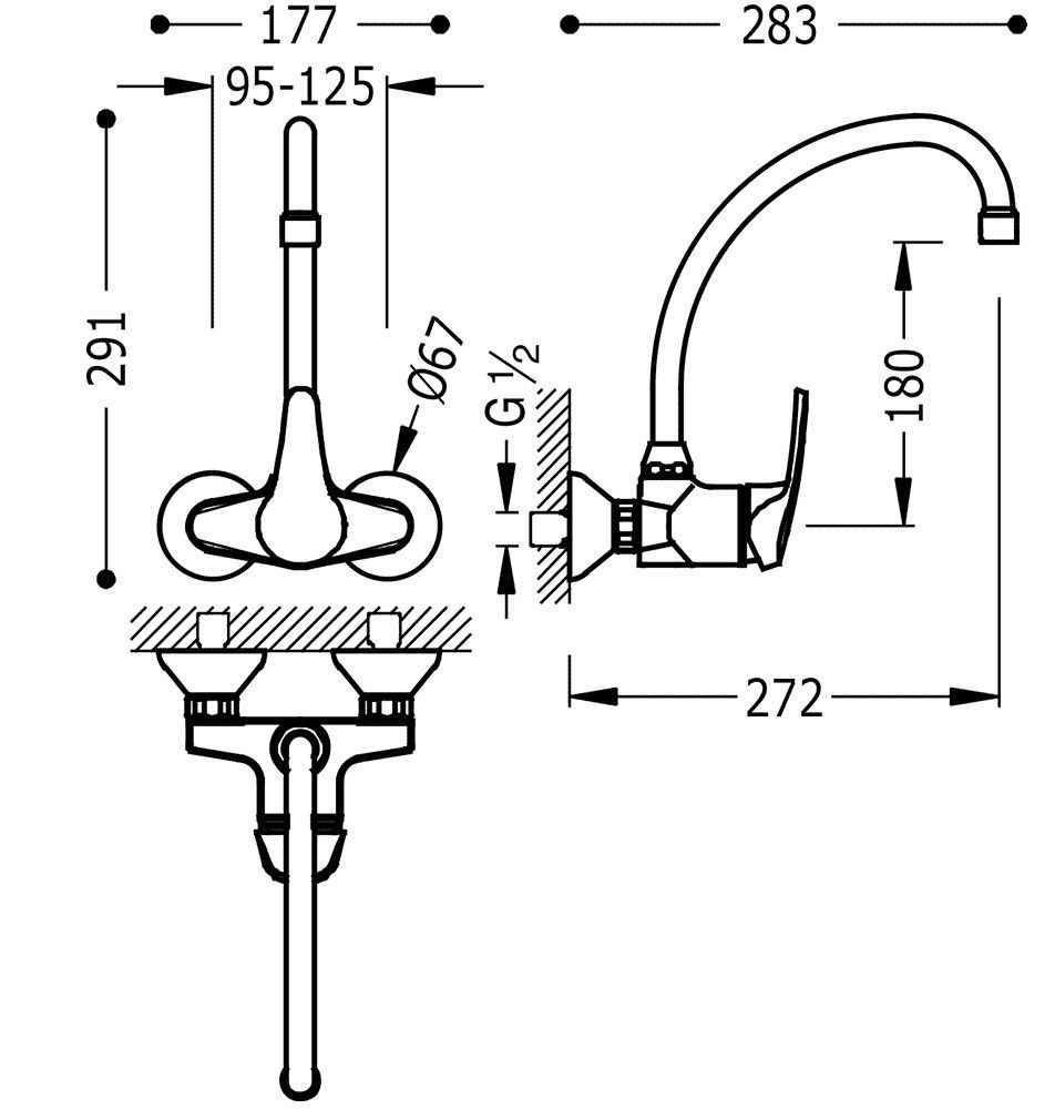 Змішувач на кухню Eco - Tres 17021802