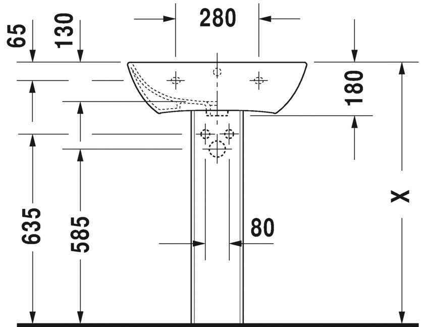 Умивальник Duravit ME by Starck 2335600000