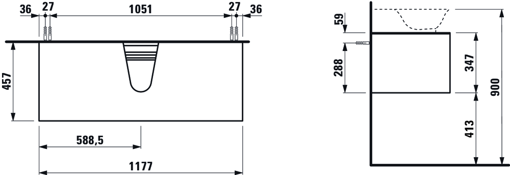 Тумба под умывальник Laufen The New Classic H4060230856311