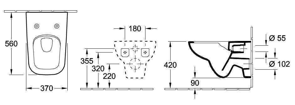 Унітаз підвісний Villeroy and Boch Joyce 5607R0R1