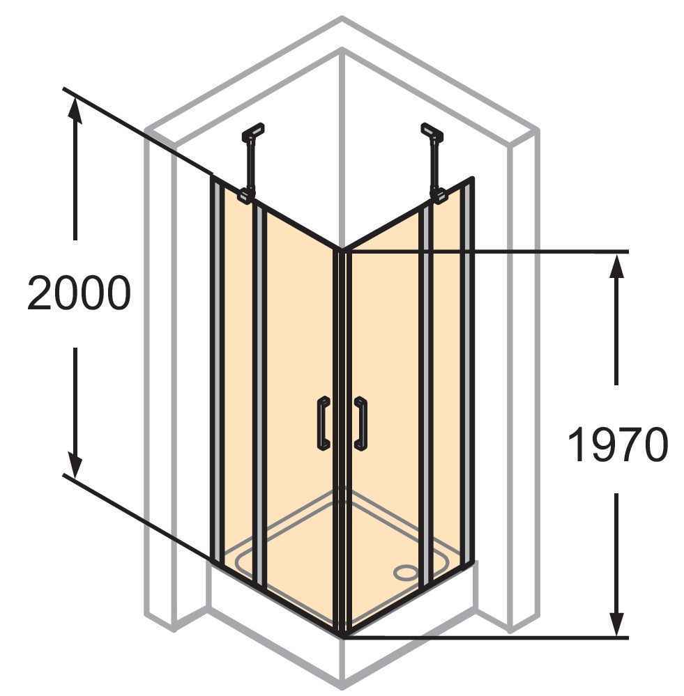 Розпашна душова кабіна Huppe Classics 2 C23004.069.321