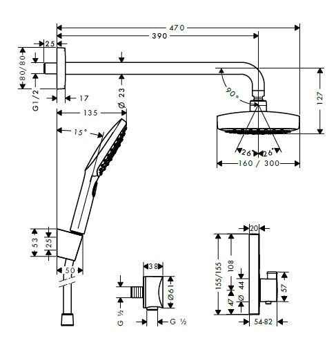 Душова система Hansgrohe Raindance Select E 27296000