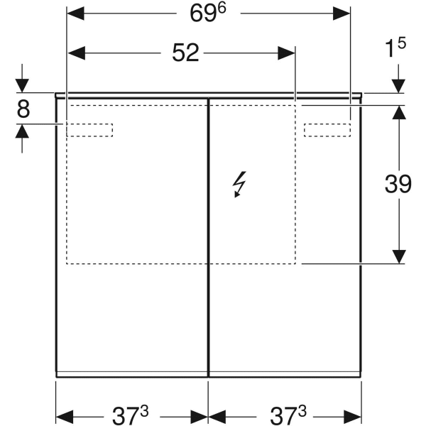 Зеркальный шкафчик Geberit Option Basic 500.206.00.1